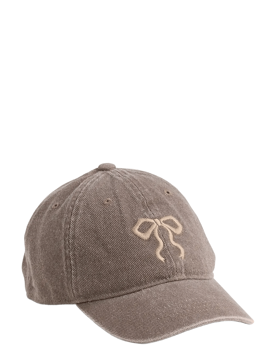 GAP - Kids Denim Bow Baseball Hat - caps - toasted almond - 0