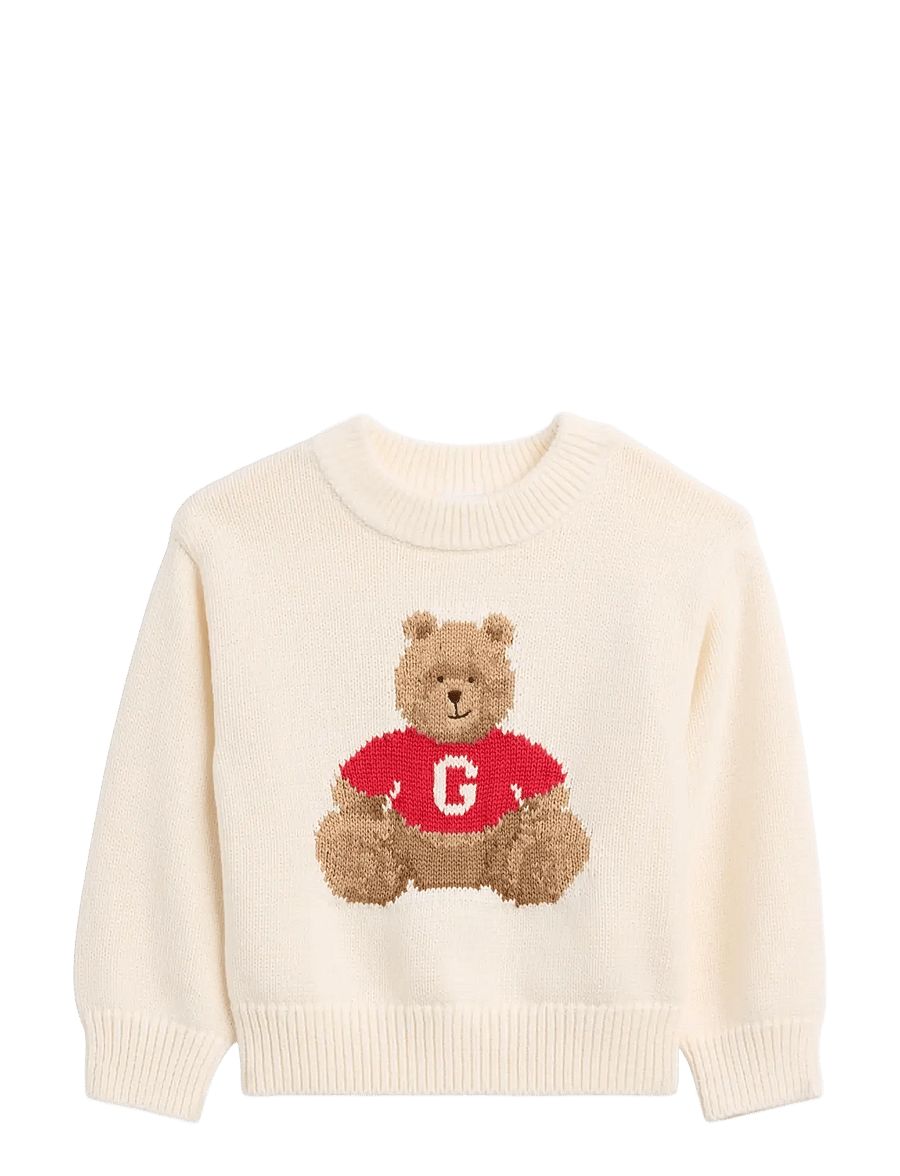 GAP - Baby & Toddler Crewneck Sweater - stickade tröjor - brannan bear - 0