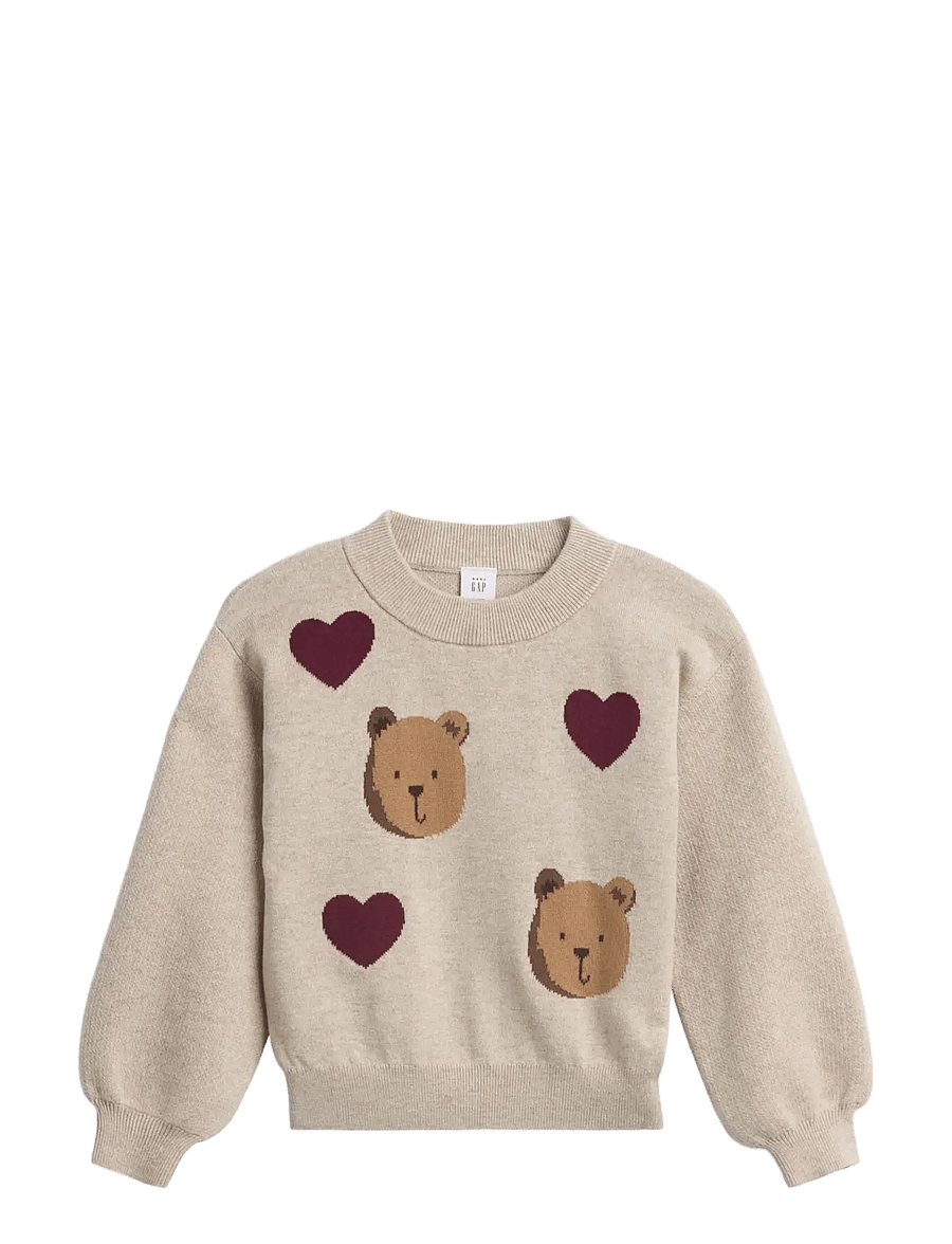 GAP - Baby & Toddler Crewneck Sweater - stickade tröjor - brannan bear aop - 0