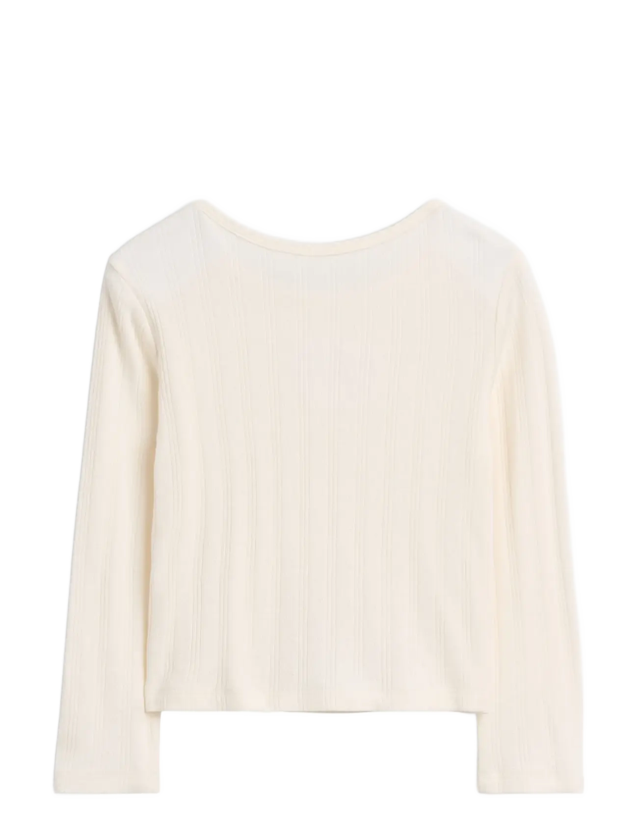 GAP - Baby & Toddler Arch Logo Pointelle T-Shirt - long-sleeved t-shirts - ivory frost - 1
