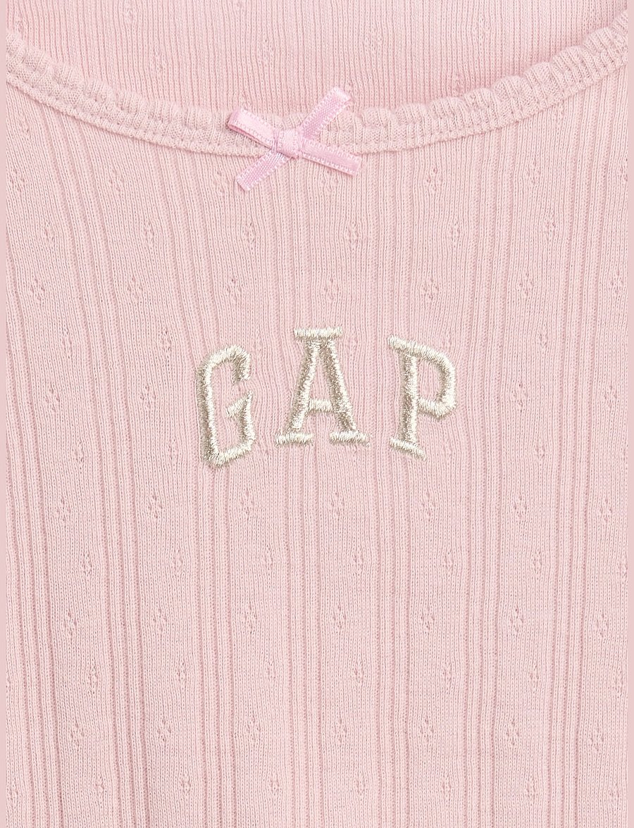GAP - Baby & Toddler Arch Logo Pointelle T-Shirt - pikkade varrukatega t-särgid - primitive - 3