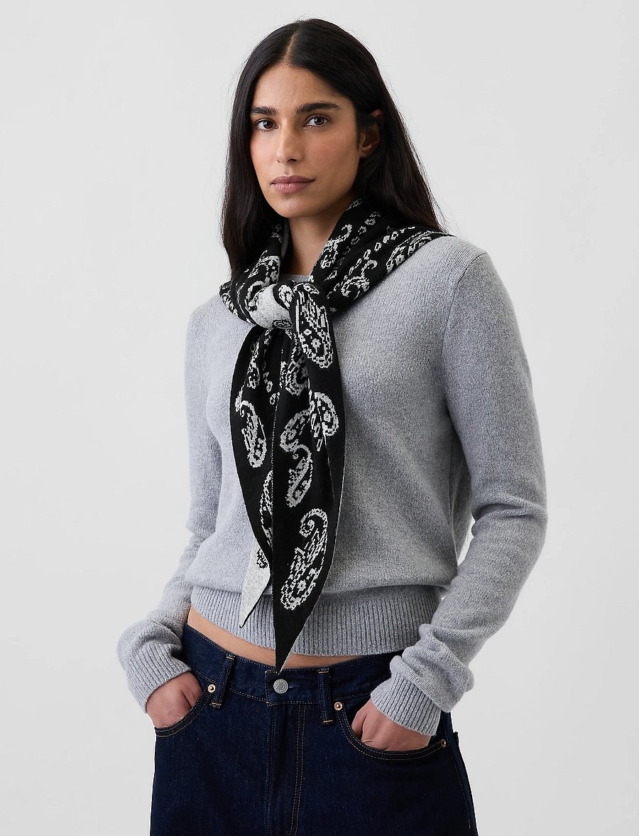 GAP - Paisley Triangle Scarf from the GAP collection - winterschals - black - 0