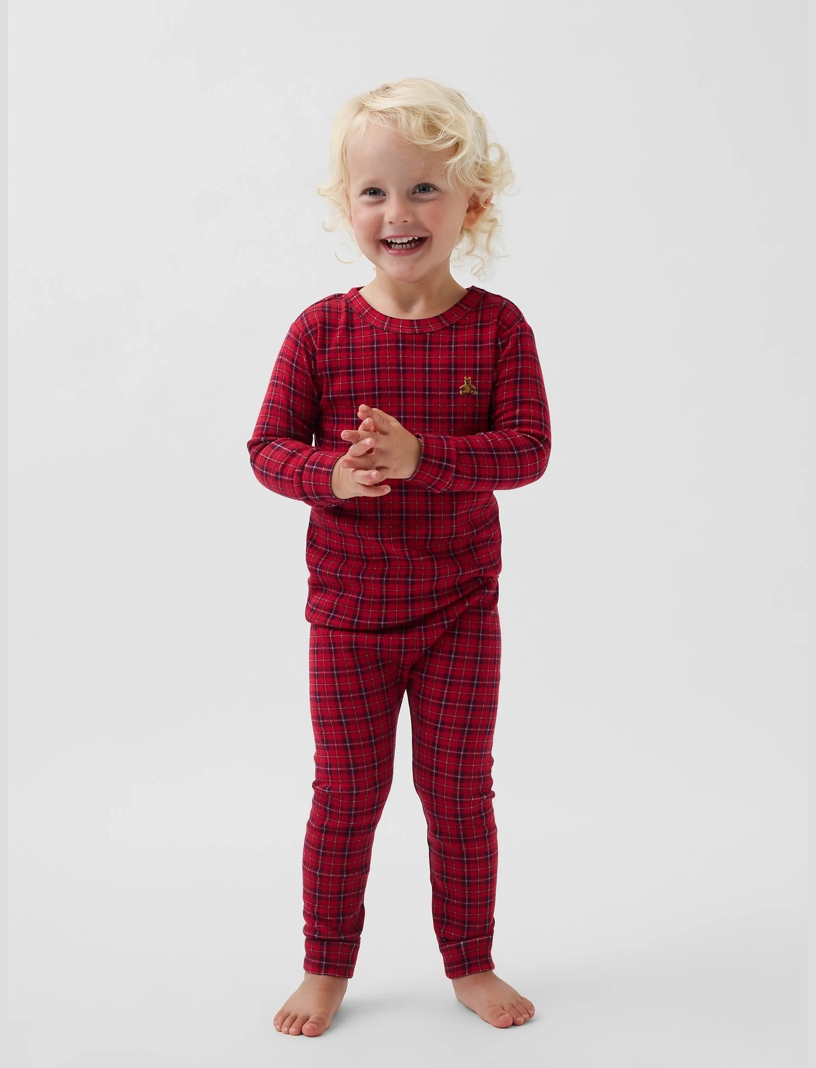 GAP - Plaid Long Underwear from the GAP collection - pyjama-sets - fs red tartan plaid - 3