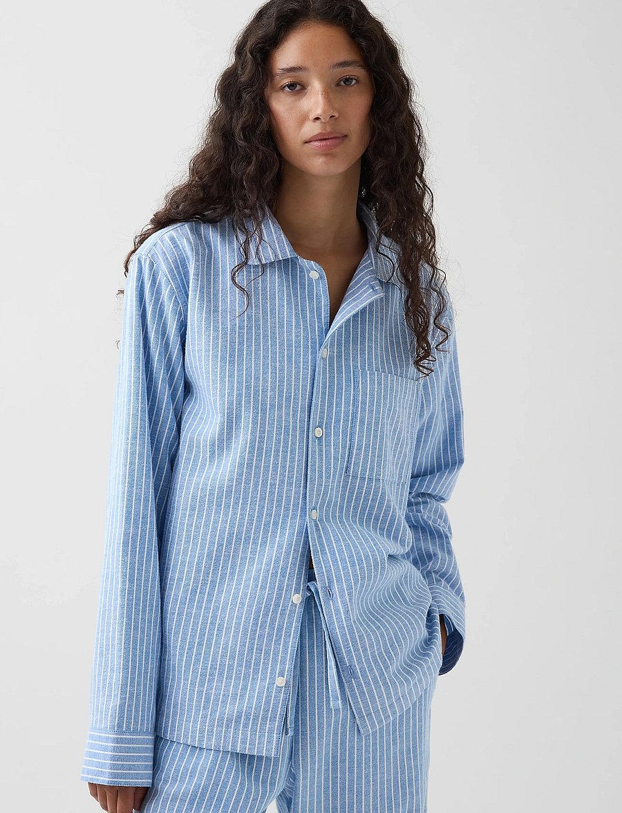 GAP - Flannel Long-Sleeved Top from the GAP collection - pikkade varrukatega särgid - blue stripe - 3