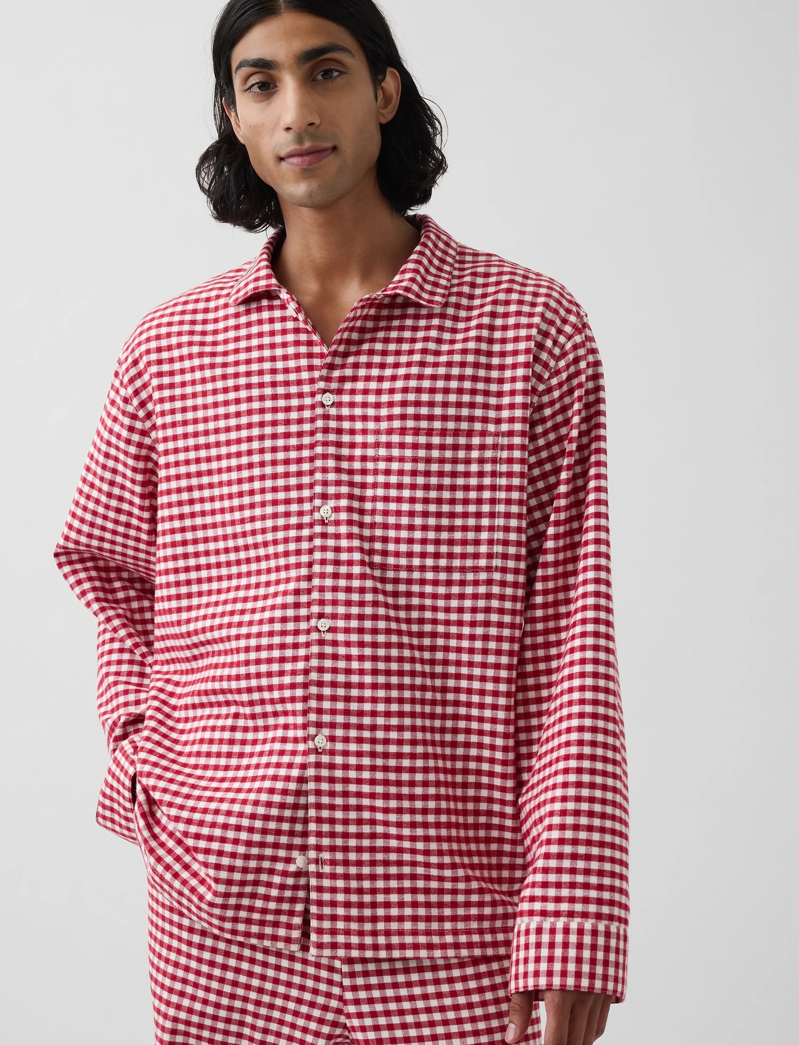 GAP - Flannel Long-Sleeved Top from the GAP collection - långärmade skjortor - fs red gingham - 0