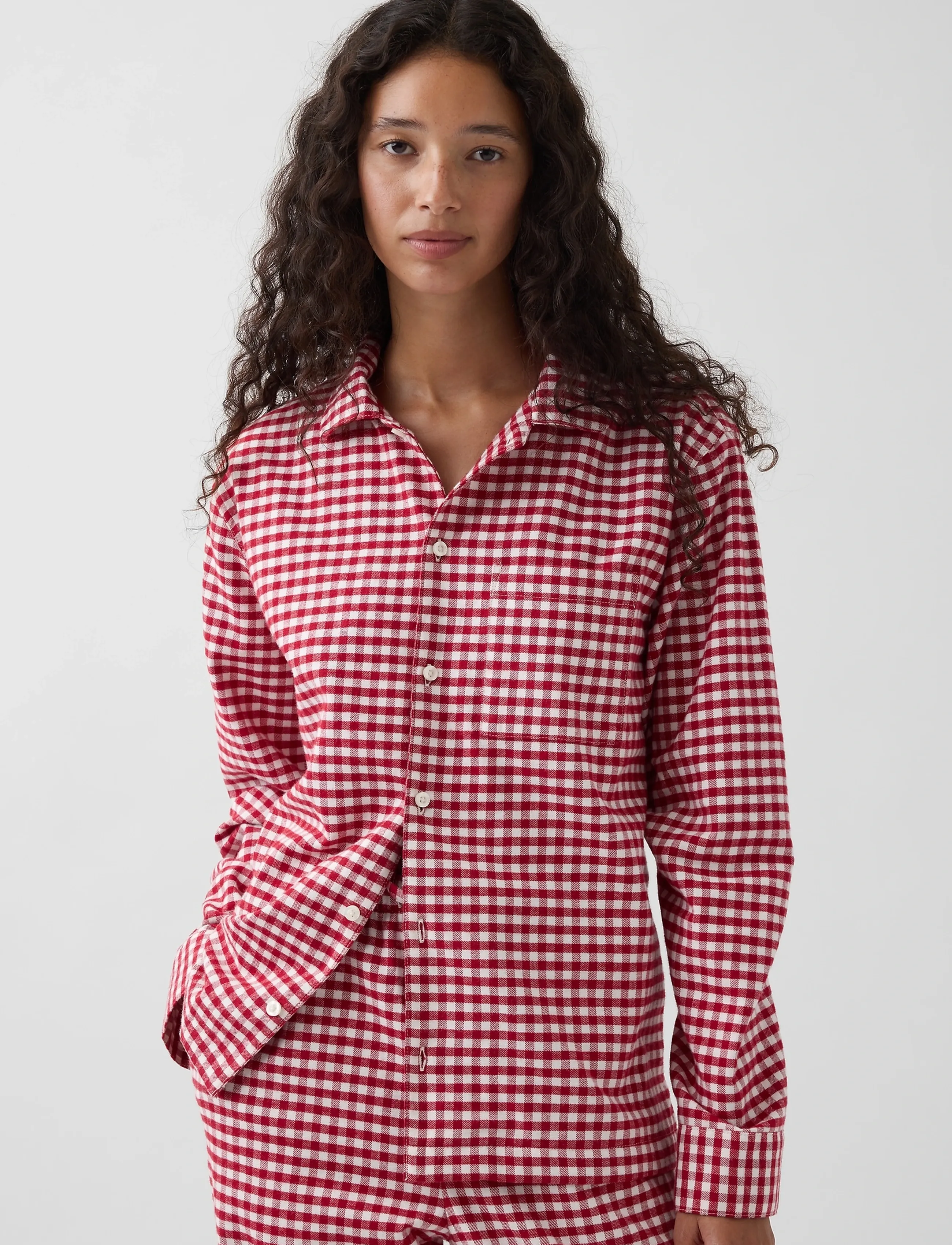 GAP - Flannel Long-Sleeved Top from the GAP collection - långärmade skjortor - fs red gingham - 2