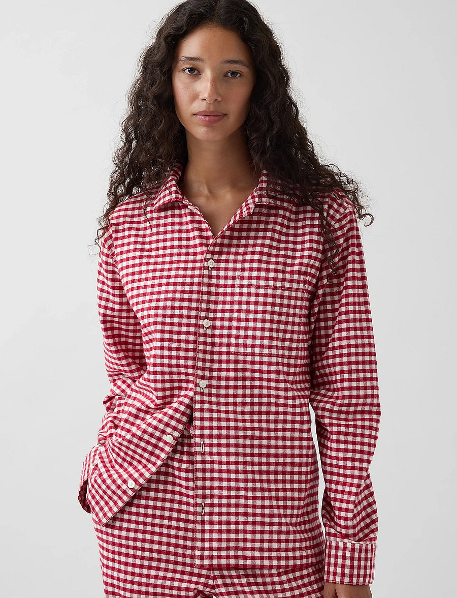 GAP - Flannel Long-Sleeved Top from the GAP collection - långärmade skjortor - fs red gingham - 2