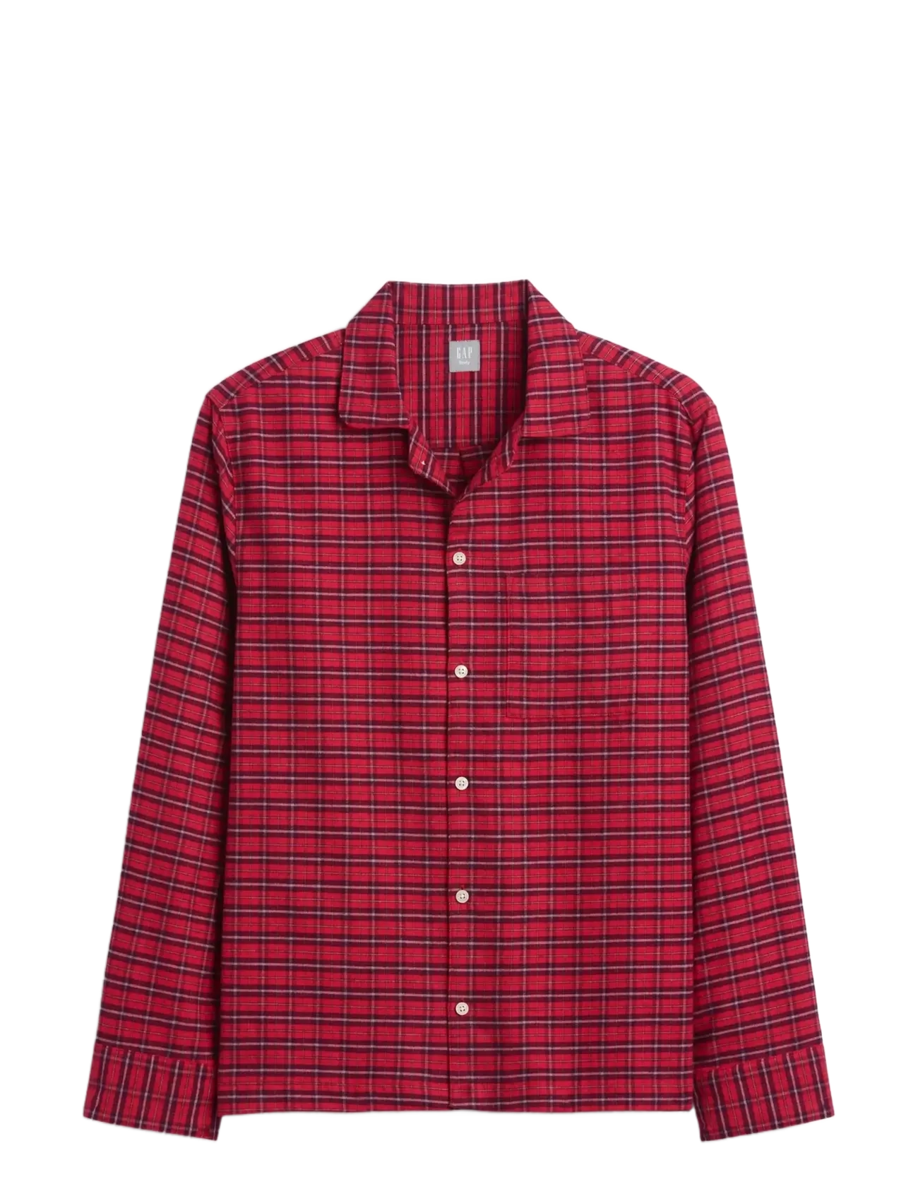 GAP - Flannel Long-Sleeved Top from the GAP collection - långärmade skjortor - fs red tartan plaid - 1