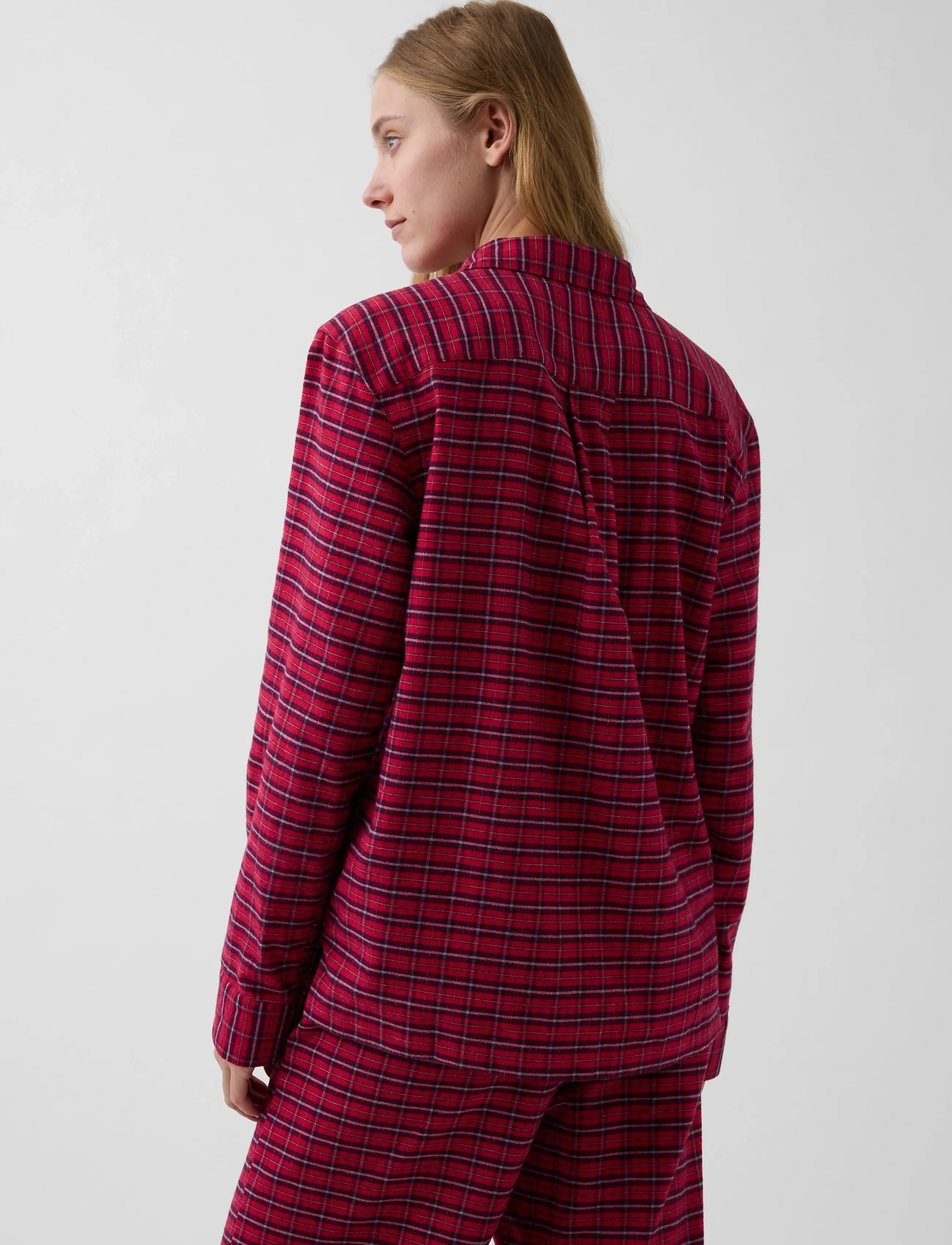 GAP - Flannel Long-Sleeved Top from the GAP collection - långärmade skjortor - fs red tartan plaid - 3