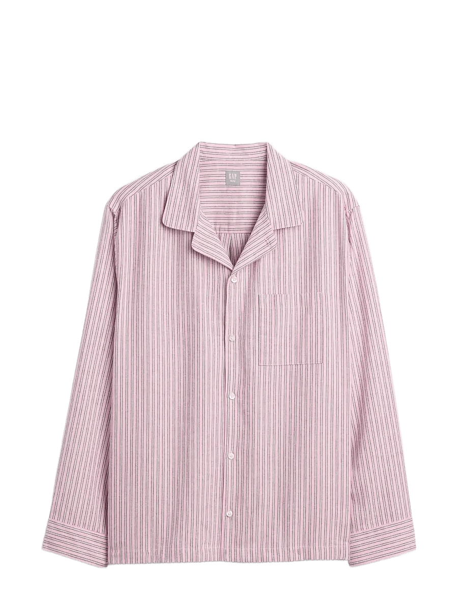 GAP - Flannel Long-Sleeved Top from the GAP collection - långärmade skjortor - pink stripe - 1