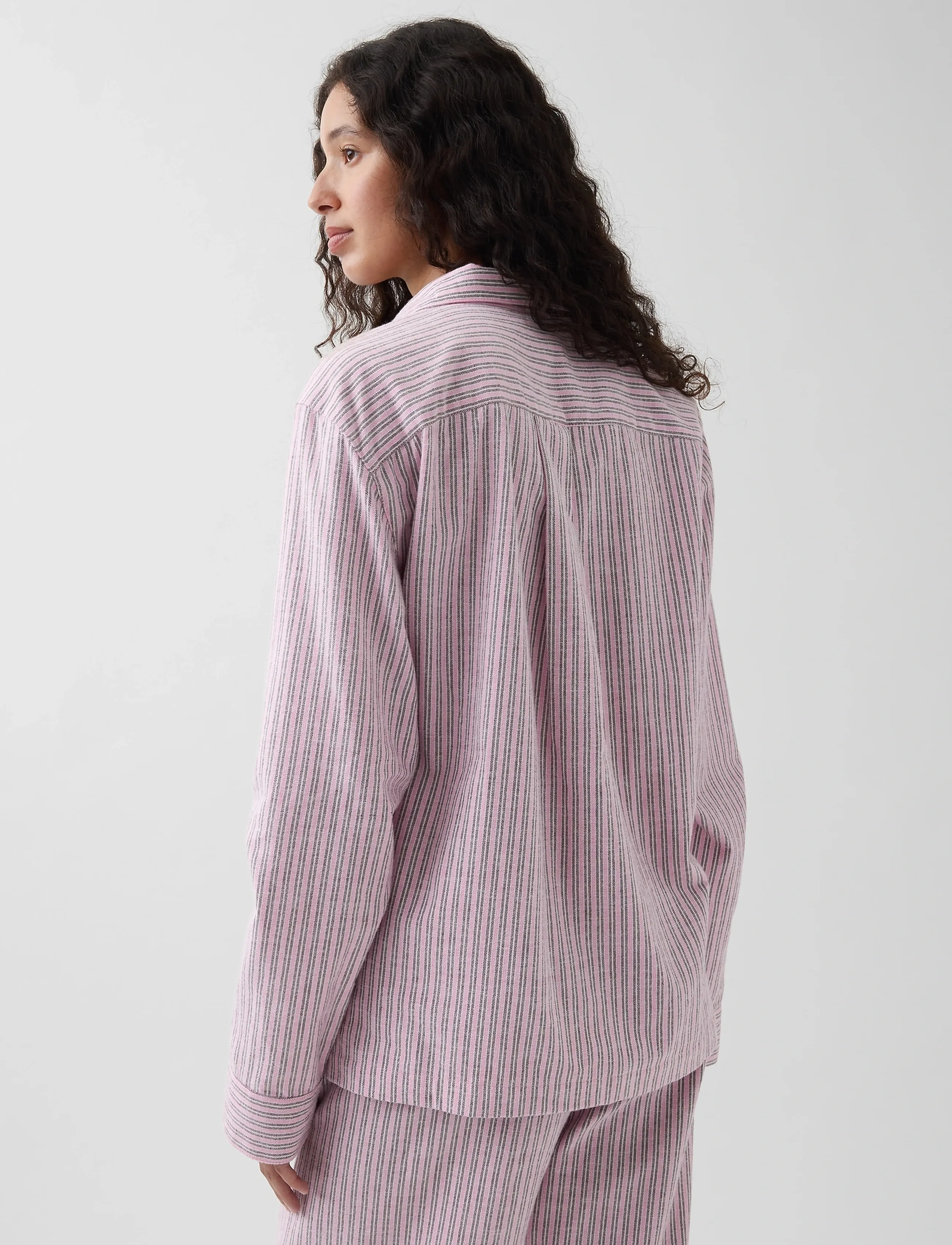 GAP - Flannel Long-Sleeved Top from the GAP collection - långärmade skjortor - pink stripe - 2