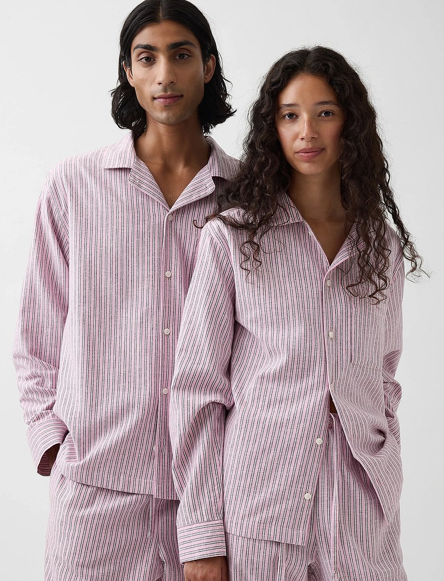 GAP - Flannel Long-Sleeved Top from the GAP collection - långärmade skjortor - pink stripe - 3