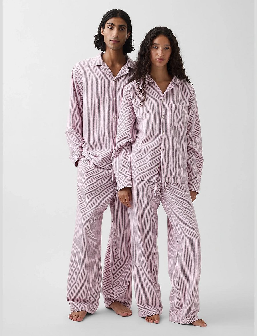 GAP - Flannel Long-Sleeved Top from the GAP collection - långärmade skjortor - pink stripe - 4