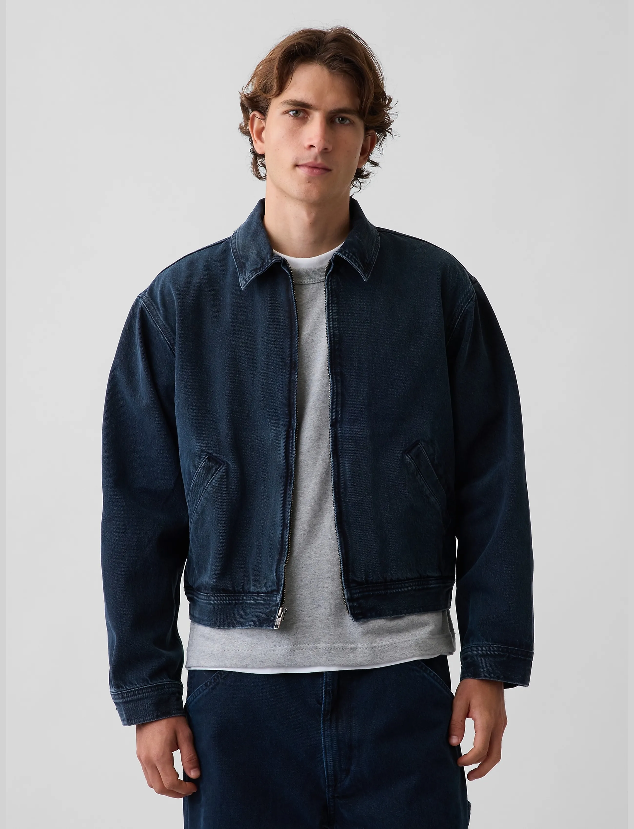 GAP Denim Boxy Workwear Jacket from the GAP collection - Jacken & Mäntel - INK STAIN / black