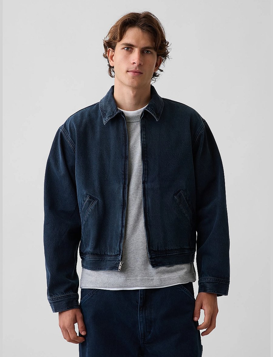 GAP - Denim Boxy Workwear Jacket from the GAP collection - ink stain - 0