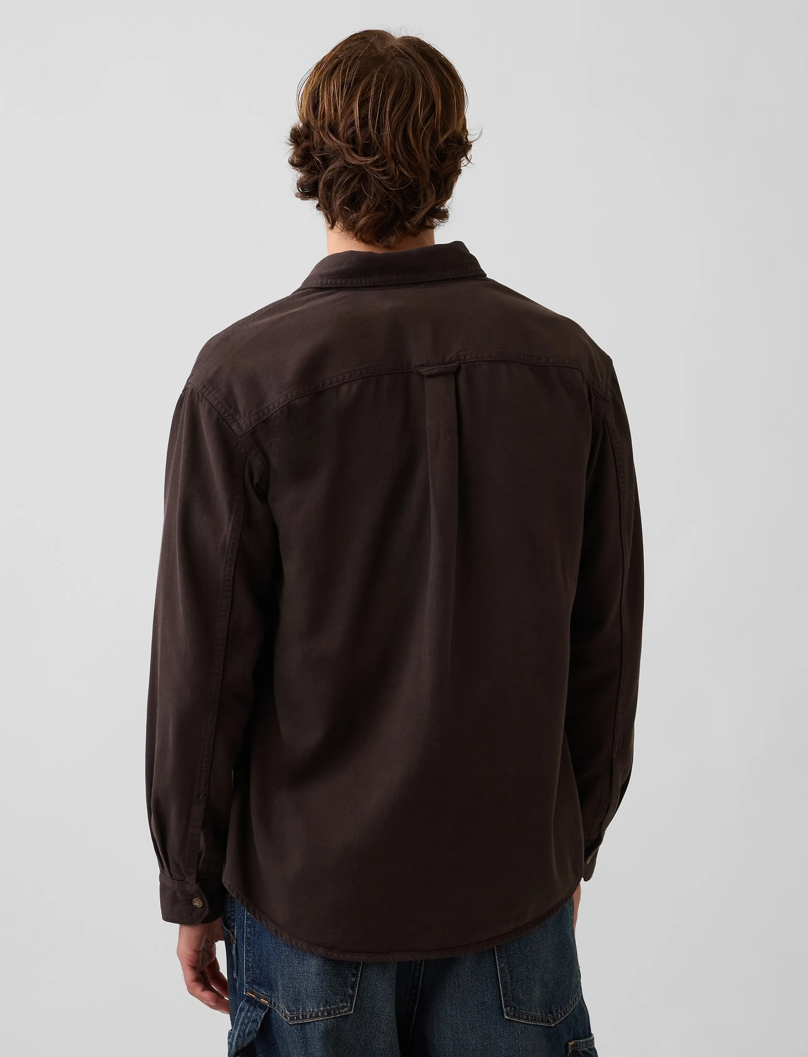 GAP - UltraSoft Denim Relaxed Utility Shirt - denimskjorter - terra brown v2 - 3