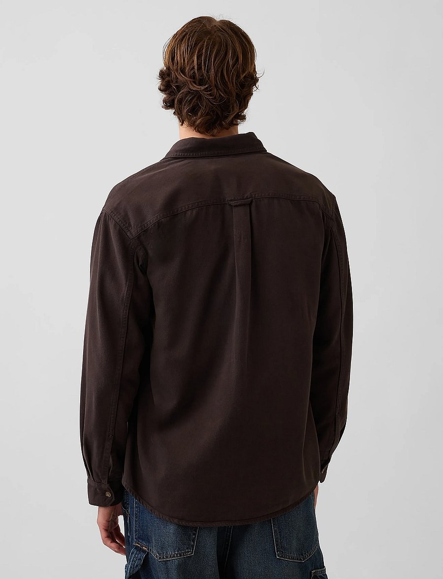GAP - UltraSoft Denim Relaxed Utility Shirt - denimskjorter - terra brown v2 - 3