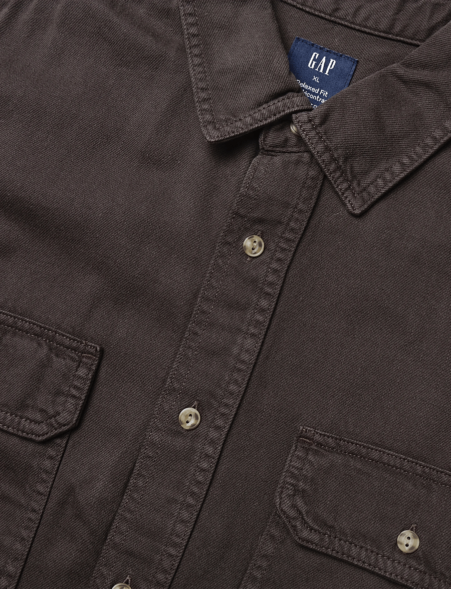 GAP - UltraSoft Denim Relaxed Utility Shirt - denimskjorter - terra brown v2 - 5