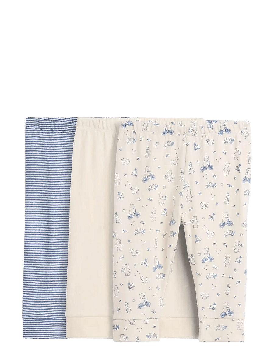 GAP - Baby First Favorites Organic Cotton Pull-On Pants (3-Pack) - bainbridge blue - 0