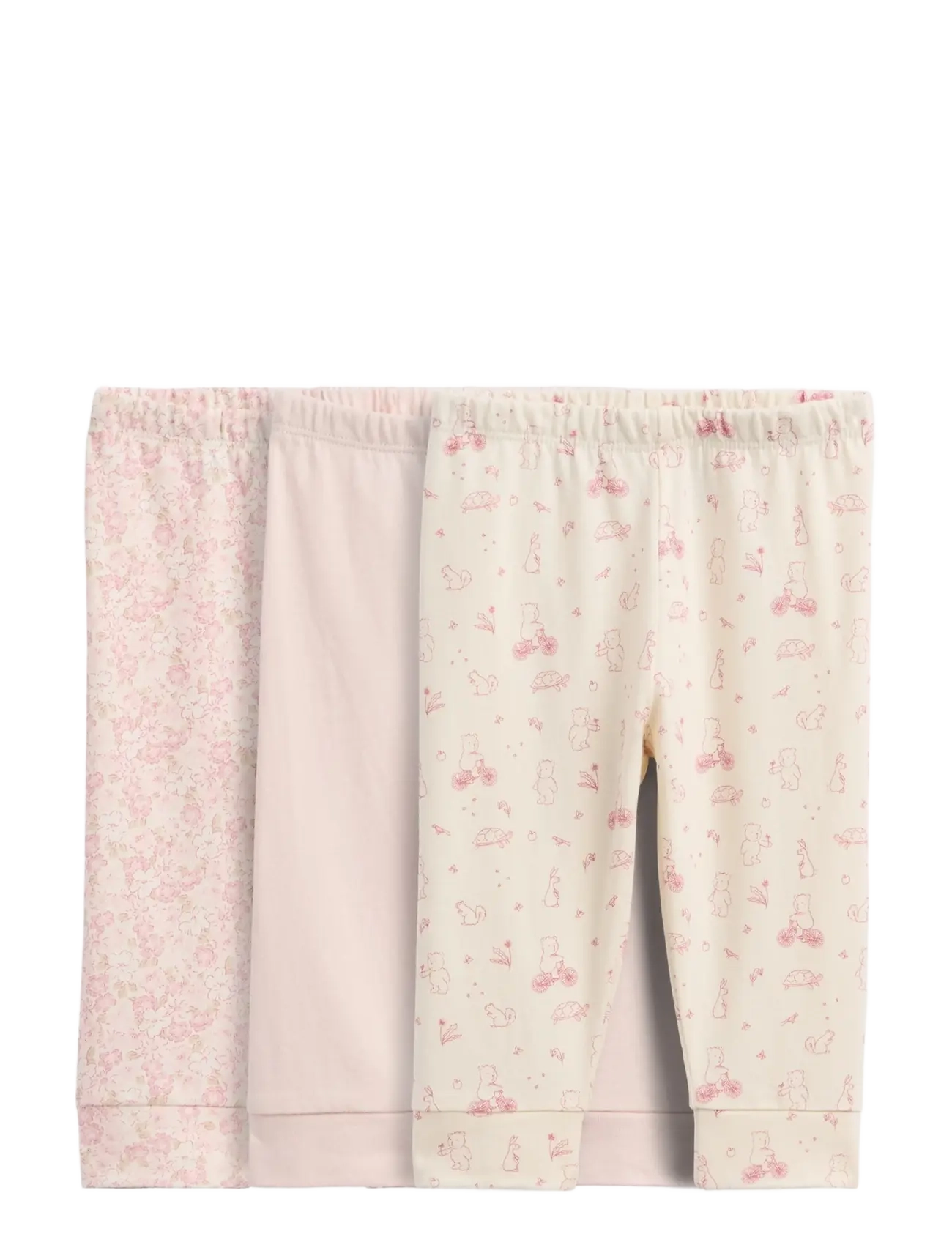 GAP Baby First Favorites Organic Cotton Pull-On Pants (3-Pack) - Kläder - PRIMITIVE / pink/rose