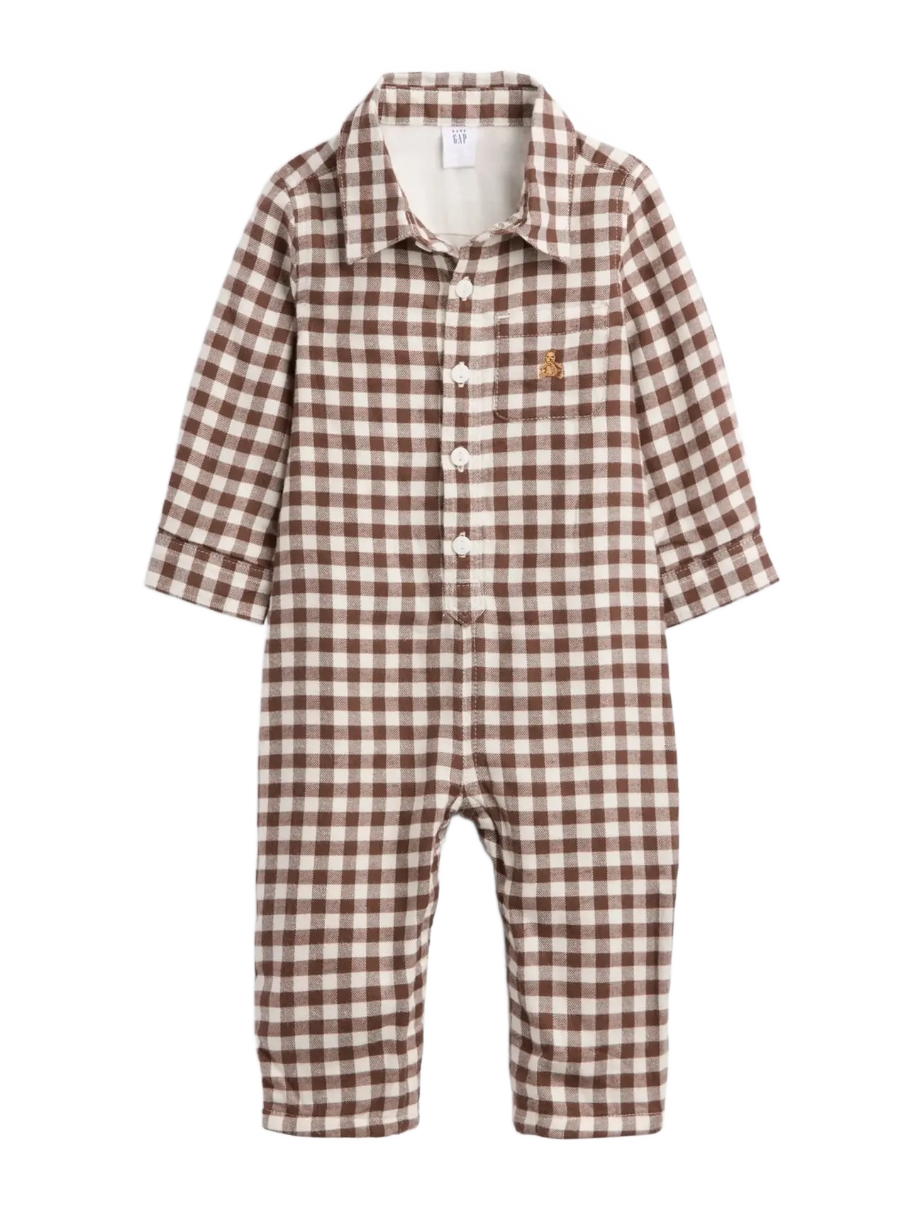 GAP Baby Flannel Button-Down from the GAP collection - Imik  44-92 - AMBER WOOD / brown