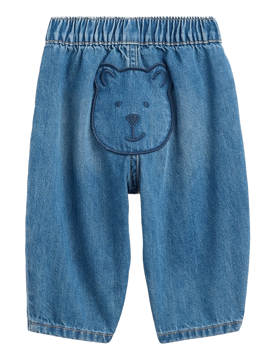 GAP - Baby Brannan Bear Pull-on Barrel Jeans - dark wash - 1