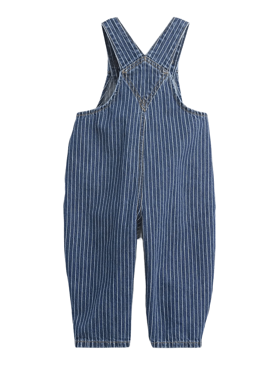 GAP - Baby Denim Stripe Brannan Bear Overalls - traksipüksid - blue stripe - 1
