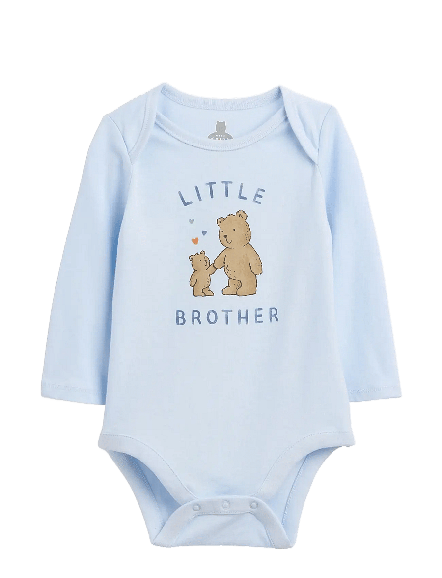 GAP - Baby Organic Cotton Family Graphic Bodysuit - little brother - 0
