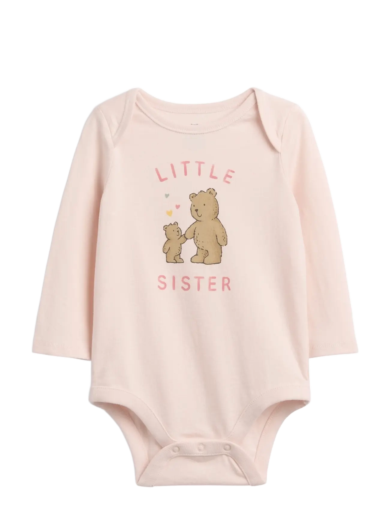 GAP Baby Organic Cotton Family Graphic Bodysuit - Kläder - LITTLE SISTER / pink/rose