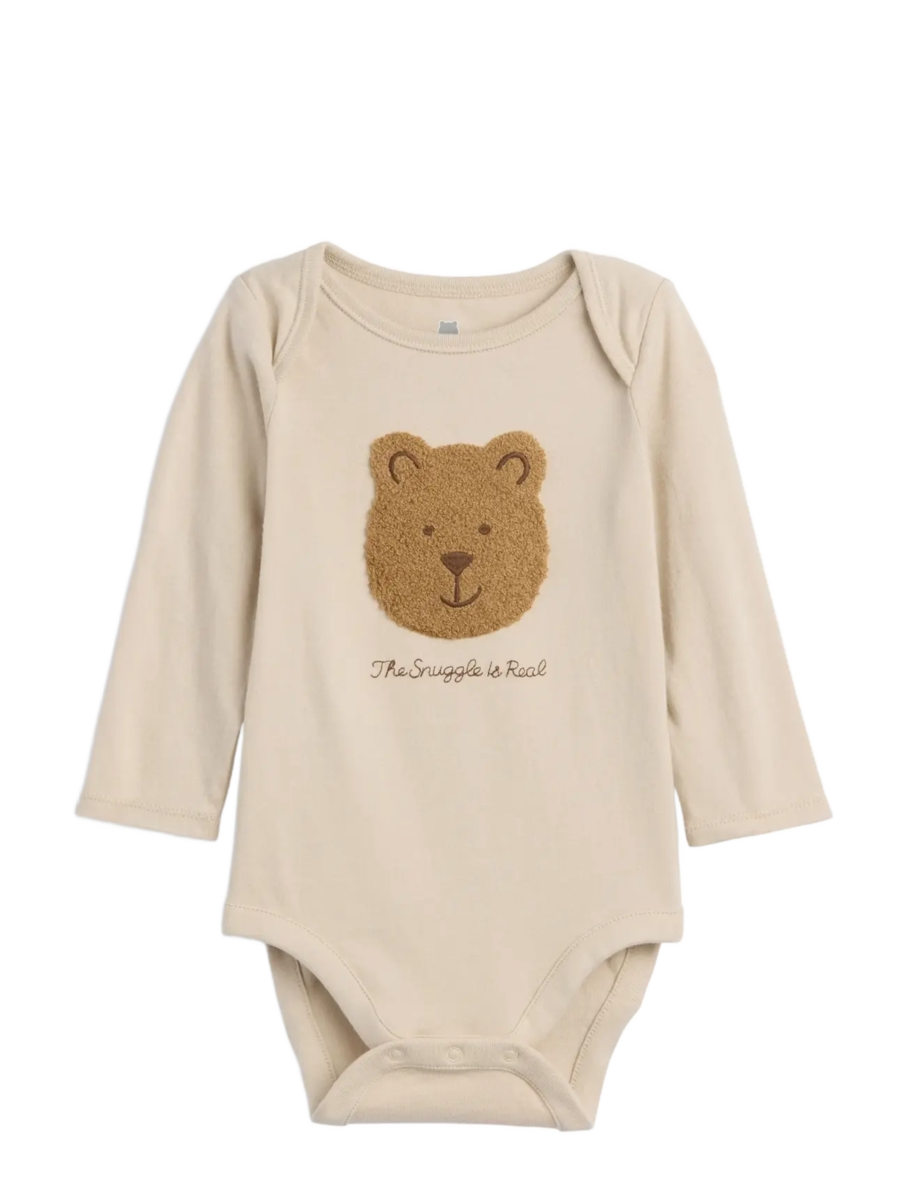 GAP Baby First Favorites Organic Cotton Graphic Bodysuit - New Arrivals - BEDROCK / beige