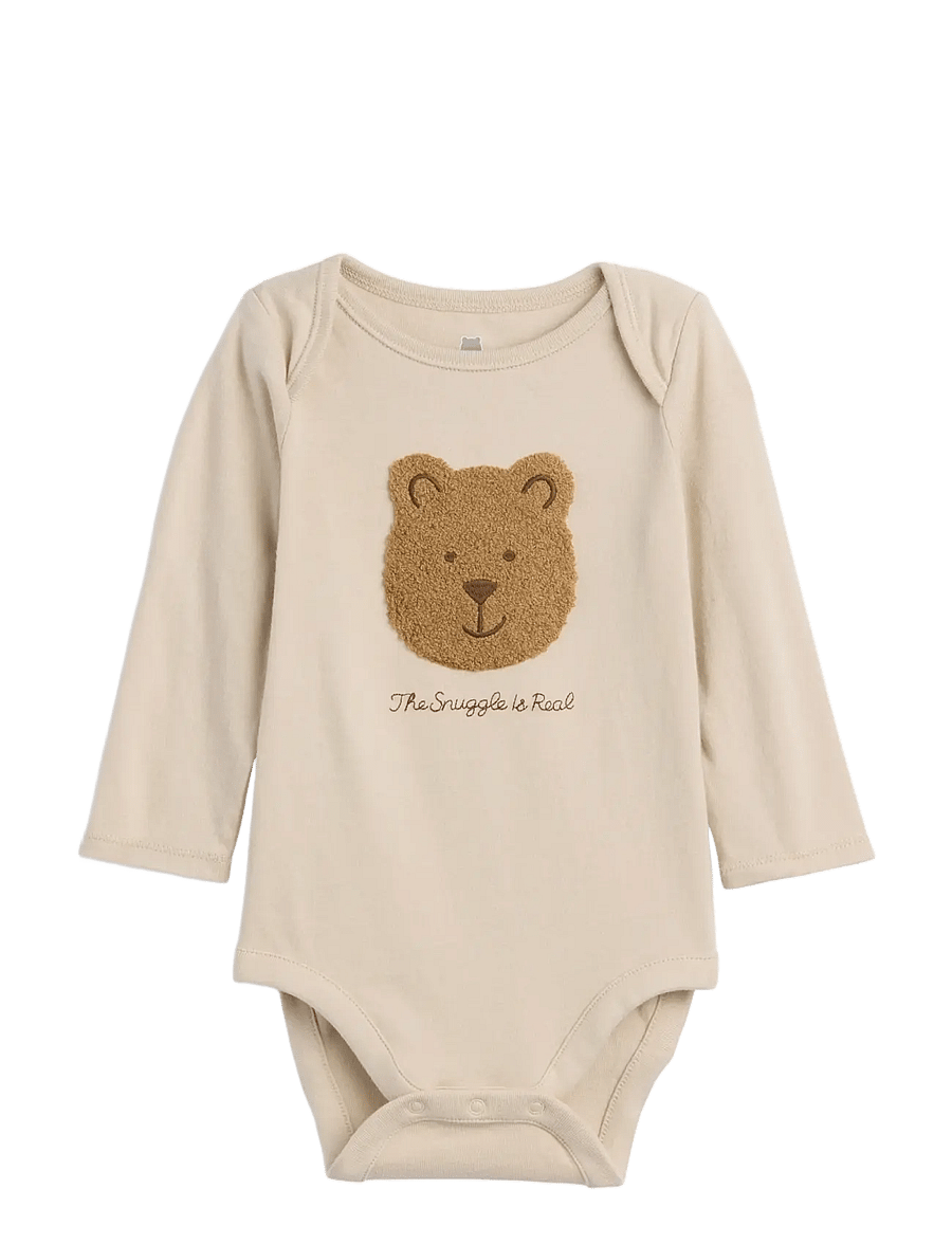 GAP - Baby First Favorites Organic Cotton Graphic Bodysuit - bedrock - 0
