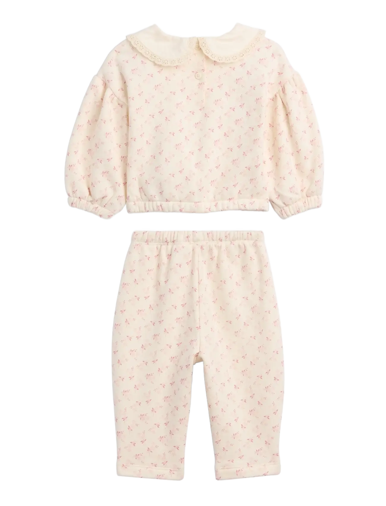 GAP - Baby VintageSoft Lace-Collar Sweat Set - sets mit langärmeligem t-shirt - white floral print - 1