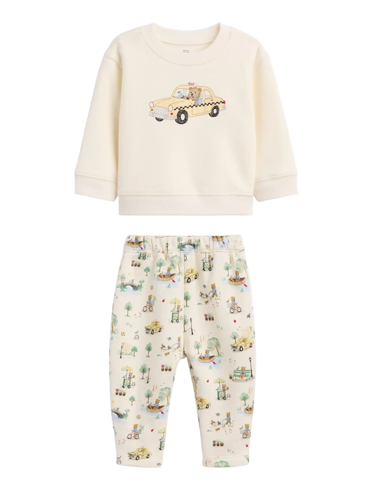 GAP Baby VintageSoft Brannan Bear Logo Sweat Set - Nach Größe einkaufen - NYC TOILE / cream