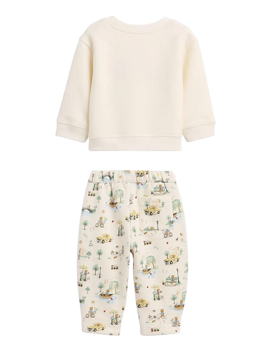 GAP - Baby VintageSoft Brannan Bear Logo Sweat Set - sets mit langärmeligem t-shirt - nyc toile - 1