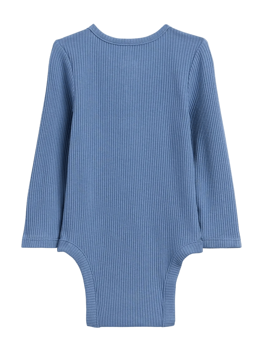 GAP - Baby First Favorites TinyRib Henley Bodysuit - langärmelige bodys - bainbridge blue - 1
