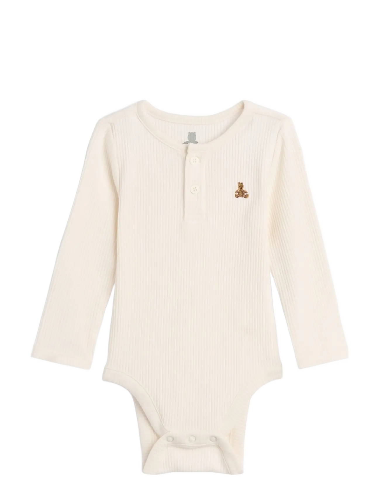 GAP Baby First Favorites TinyRib Henley Bodysuit - New Arrivals - IVORY FROST / cream