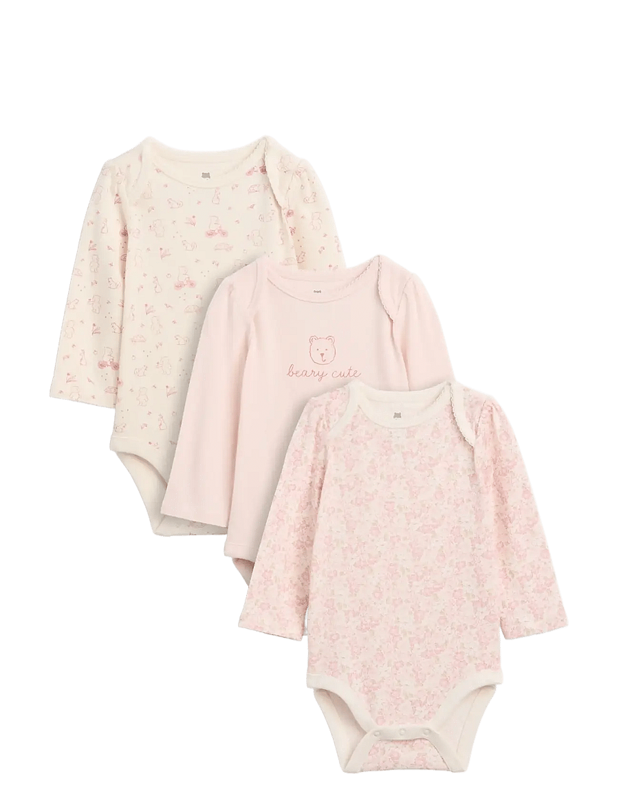 GAP - Baby First Favorites Organic Cotton Bodysuit (3-Pack) - primitive - 0