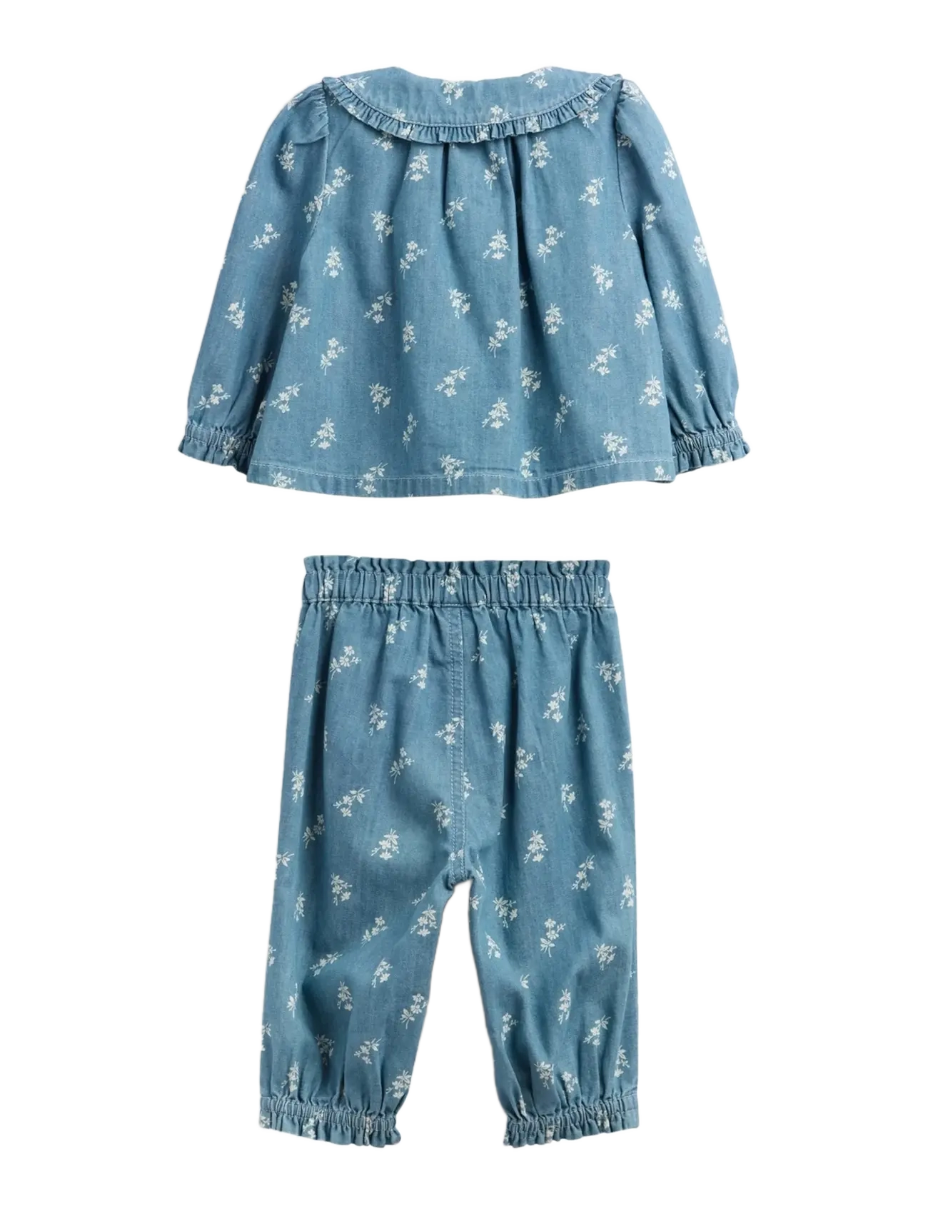 GAP - Baby Woven Top And Pants Set - komplektid pikkade varrukatega t-särgiga - white floral print - 1