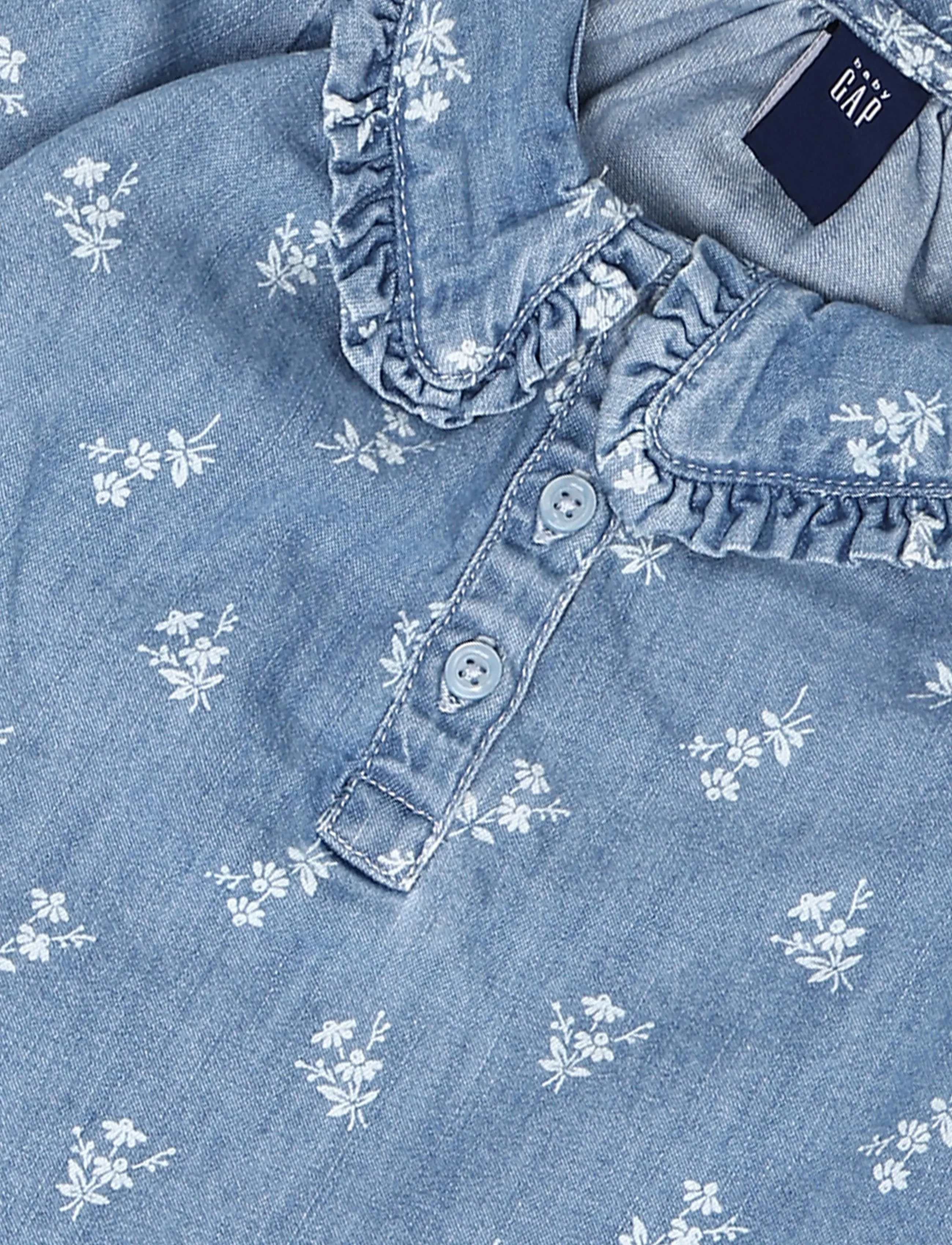 GAP - Baby Woven Top And Pants Set - sæt med langærmet t-shirt - white floral print - 2