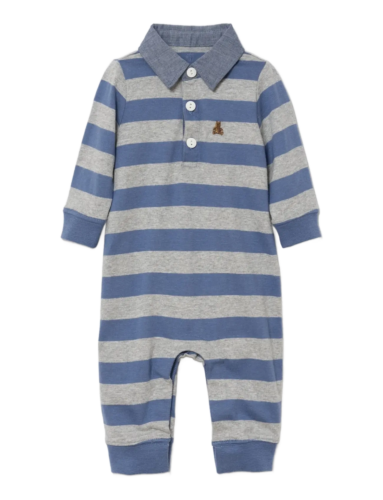 GAP Baby Rugby One-Piece from the GAP collection - Bodies - BLUE GREY STRIPE / blue