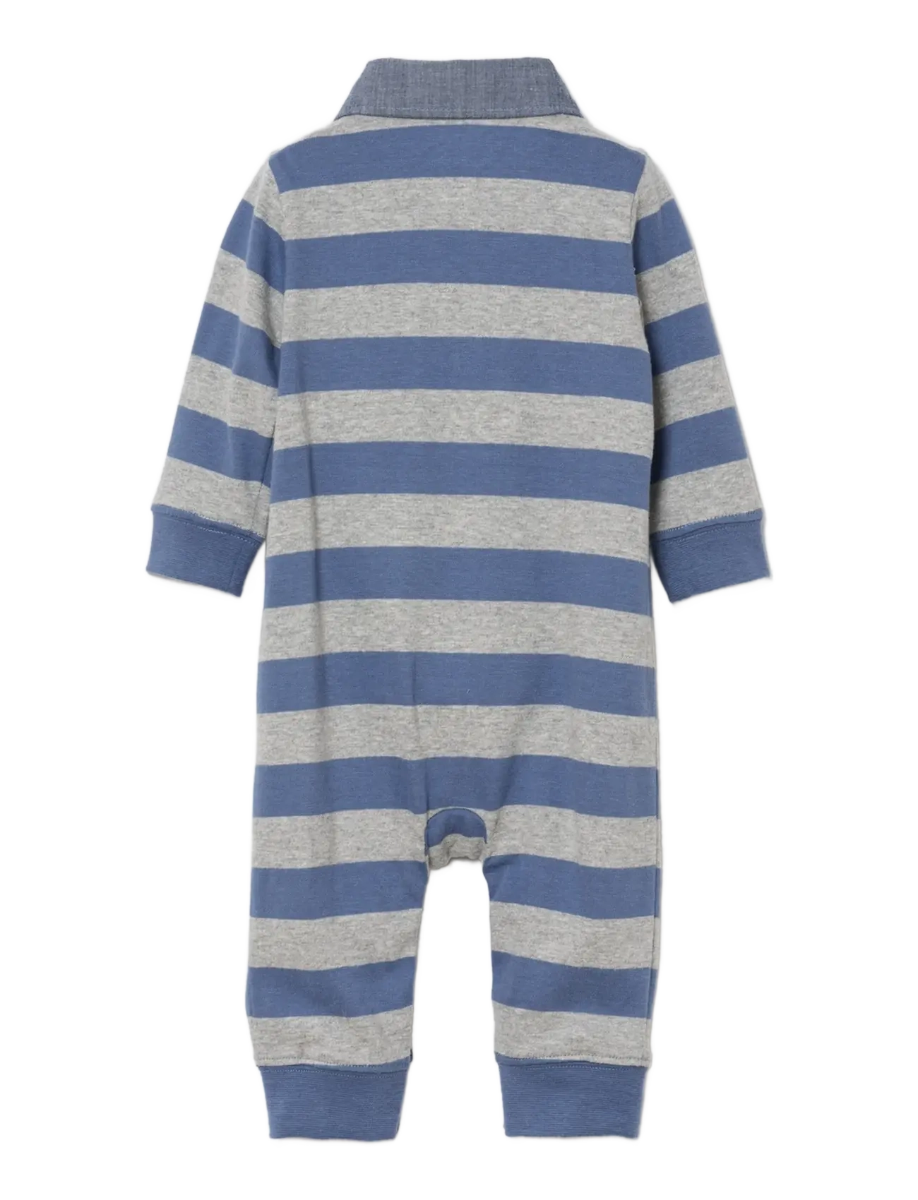 GAP - Baby Rugby One-Piece from the GAP collection - long-sleeved bodies - blue grey stripe - 1