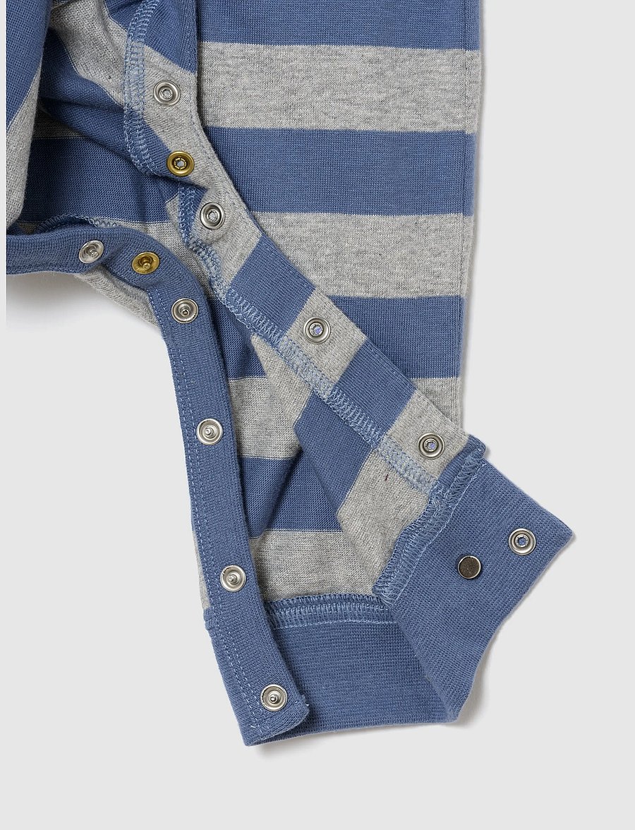 GAP - Baby Rugby One-Piece from the GAP collection - langärmelige bodys - blue grey stripe - 4