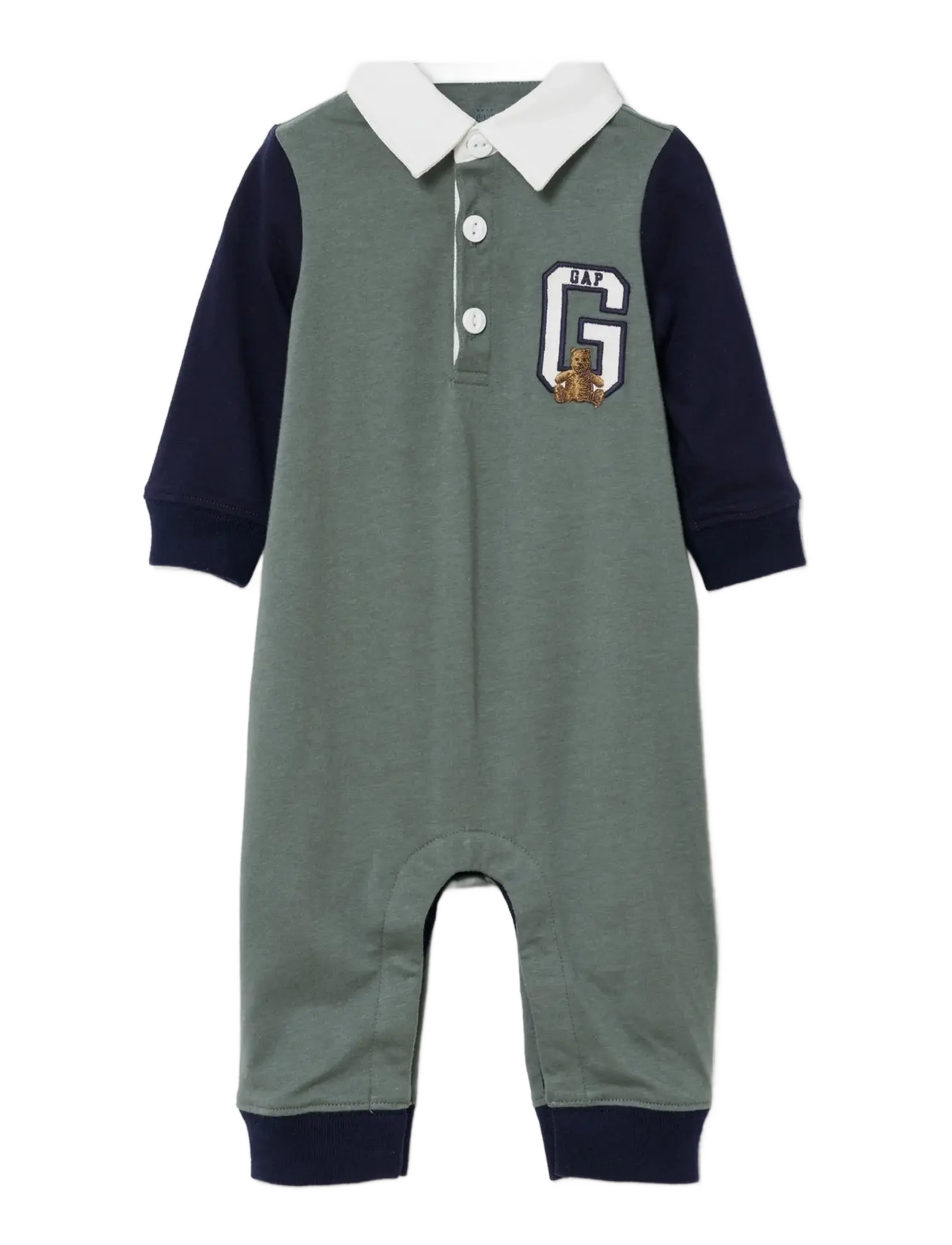 GAP Baby Rugby One-Piece from the GAP collection - New Arrivals - COLORBLOCK / khaki/green
