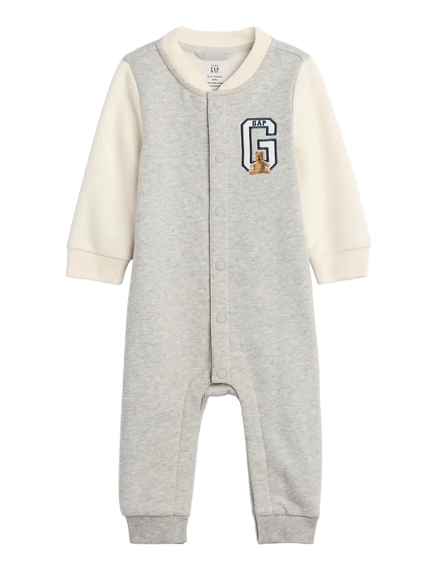 GAP - Baby VintageSoft Varsity Logo One-Piece - b08 - 0