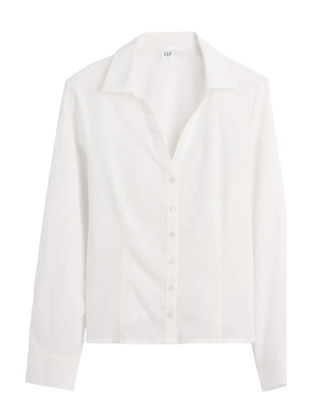 GAP - Textured Dobby Fitted Shirt from the GAP collection - langärmlige hemden - new off white - 1
