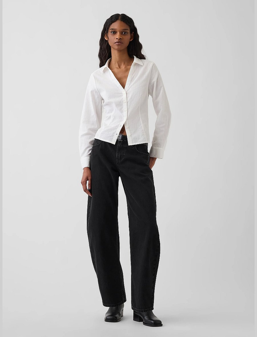 GAP - Textured Dobby Fitted Shirt from the GAP collection - langärmlige hemden - new off white - 2