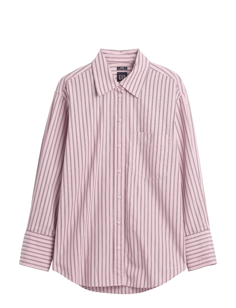 GAP - Poplin Big Shirt from the GAP collection - pikkade varrukatega särgid - babe pink stripe - 1