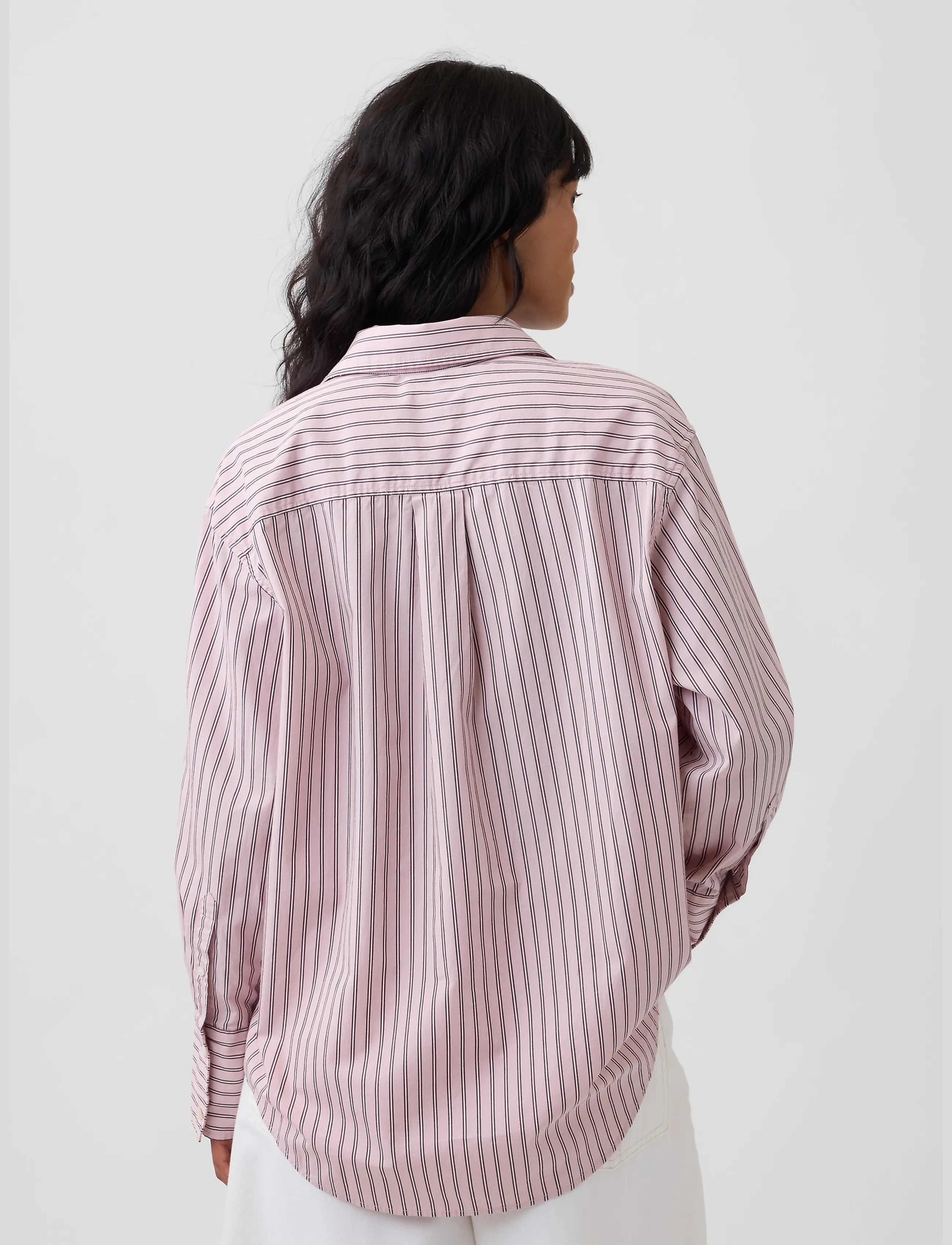 GAP - Poplin Big Shirt from the GAP collection - pikkade varrukatega särgid - babe pink stripe - 2
