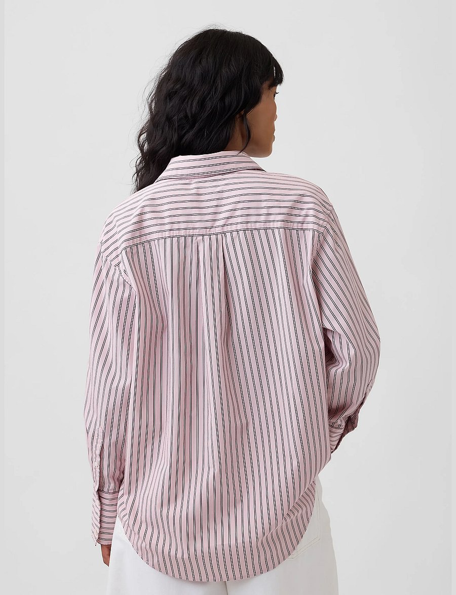 GAP - Poplin Big Shirt from the GAP collection - pikkade varrukatega särgid - babe pink stripe - 2