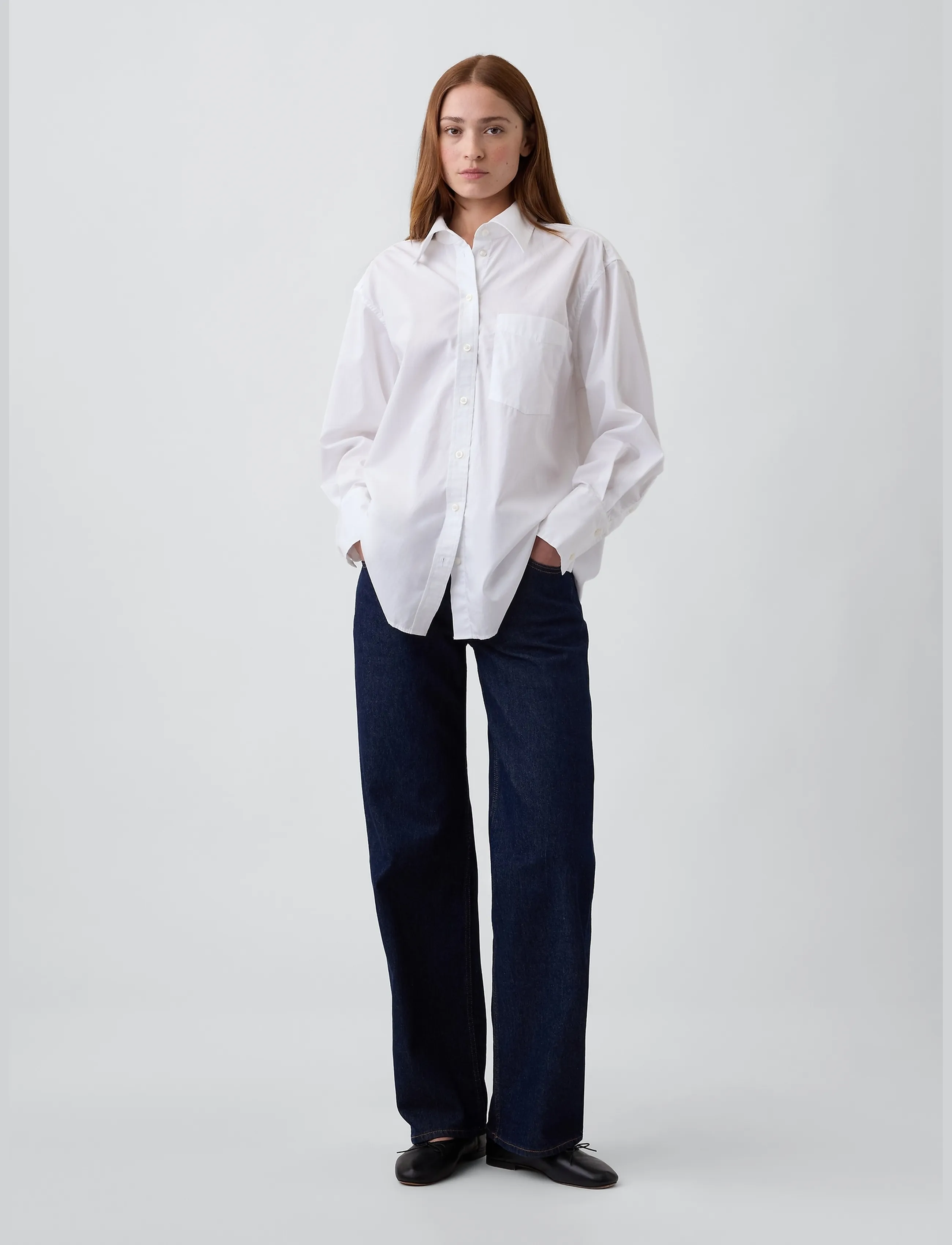 GAP - Poplin Big Shirt from the GAP collection - long-sleeved shirts - optic white v6 - 3